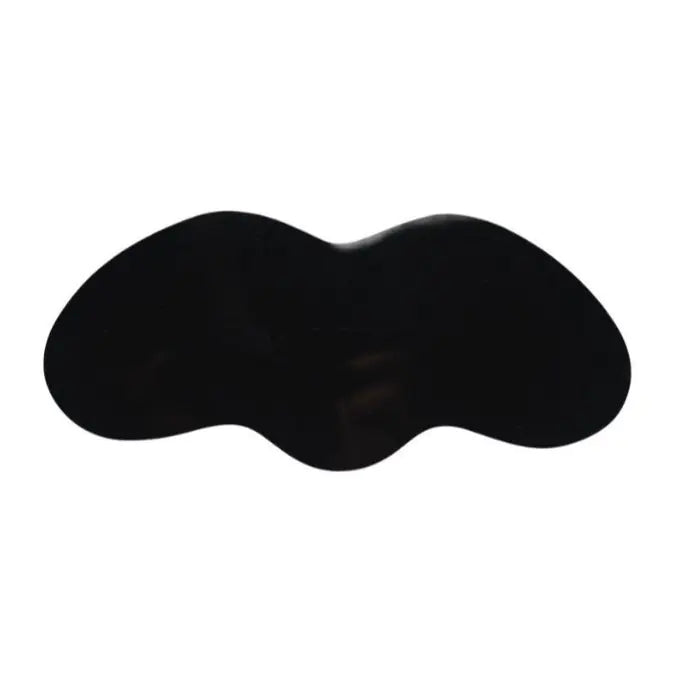 Black abstract shape on a white background