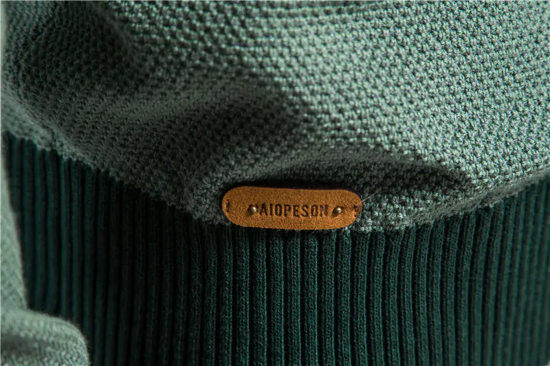 Men's Spliced Cotton Jumper Sweater