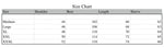 Oversize Solid Color Hoodie Sweatshirt Size Chart