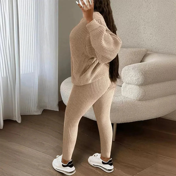 Women's Knitted Wool Suit Set