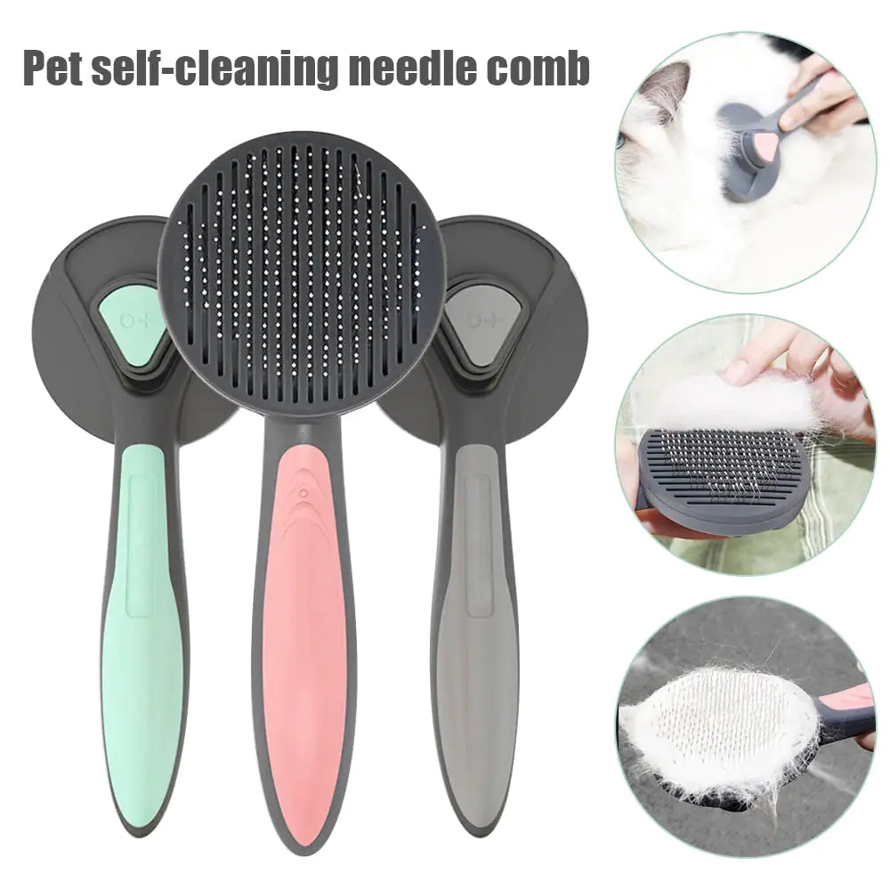 Pets Cat Dog Puffy Fur Comb Brush