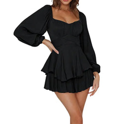 Flattering Women's Short Gown with Square Neck Design