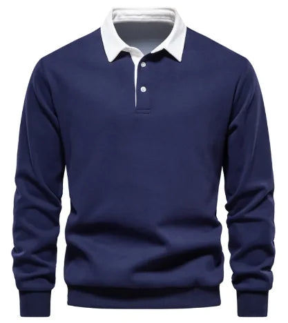 Men’s Fashionable Polo Collar Sweater