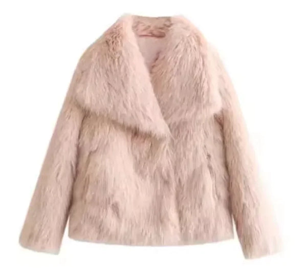 Women's Thicken Lapel Plush Coat