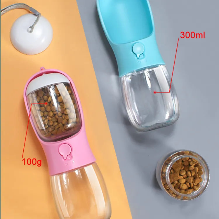 Pet Travel Food Water Dispensing Bottle