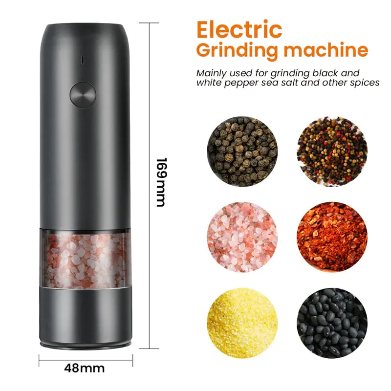 STOMART.CO.UK Electric Automatic Pepper And Salt Grinder electronic grinder Kitchen Free Text