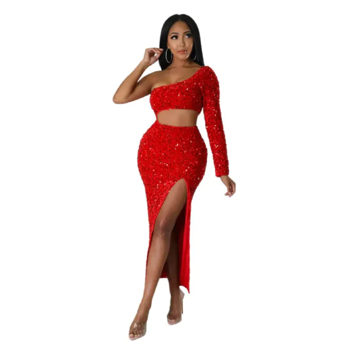 Women's One-shoulder Fashion Dress