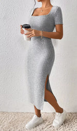 All-Day Comfort in a Fashionable Knitted Dress