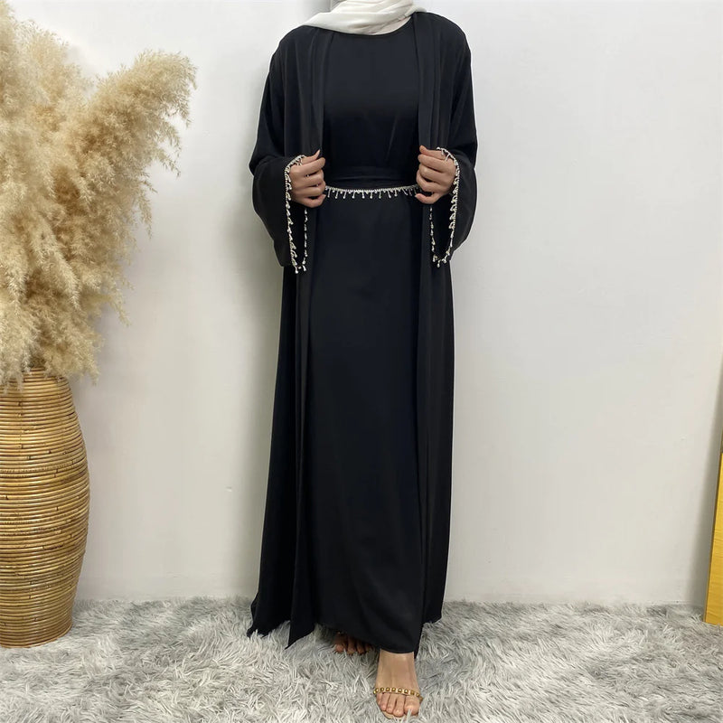 Chic Women's Sleeveless Dress and Cardigan Set