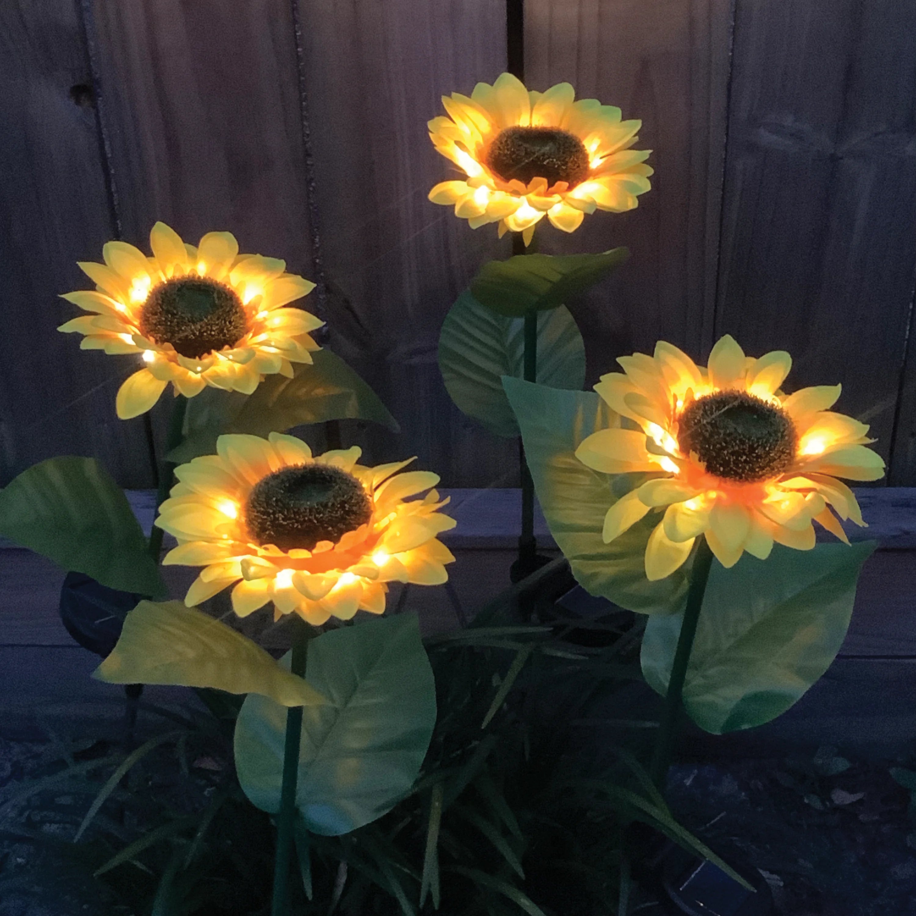 Illuminating Solar Sunflowers Set