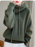 Women's Australia Wool Hooded Sweater