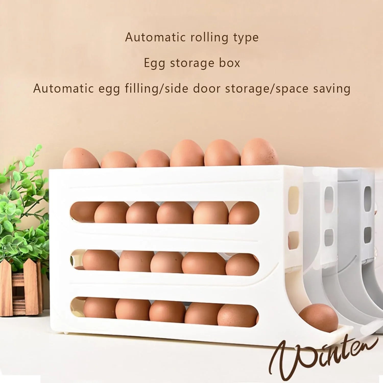 4 levels egg holder for fridge