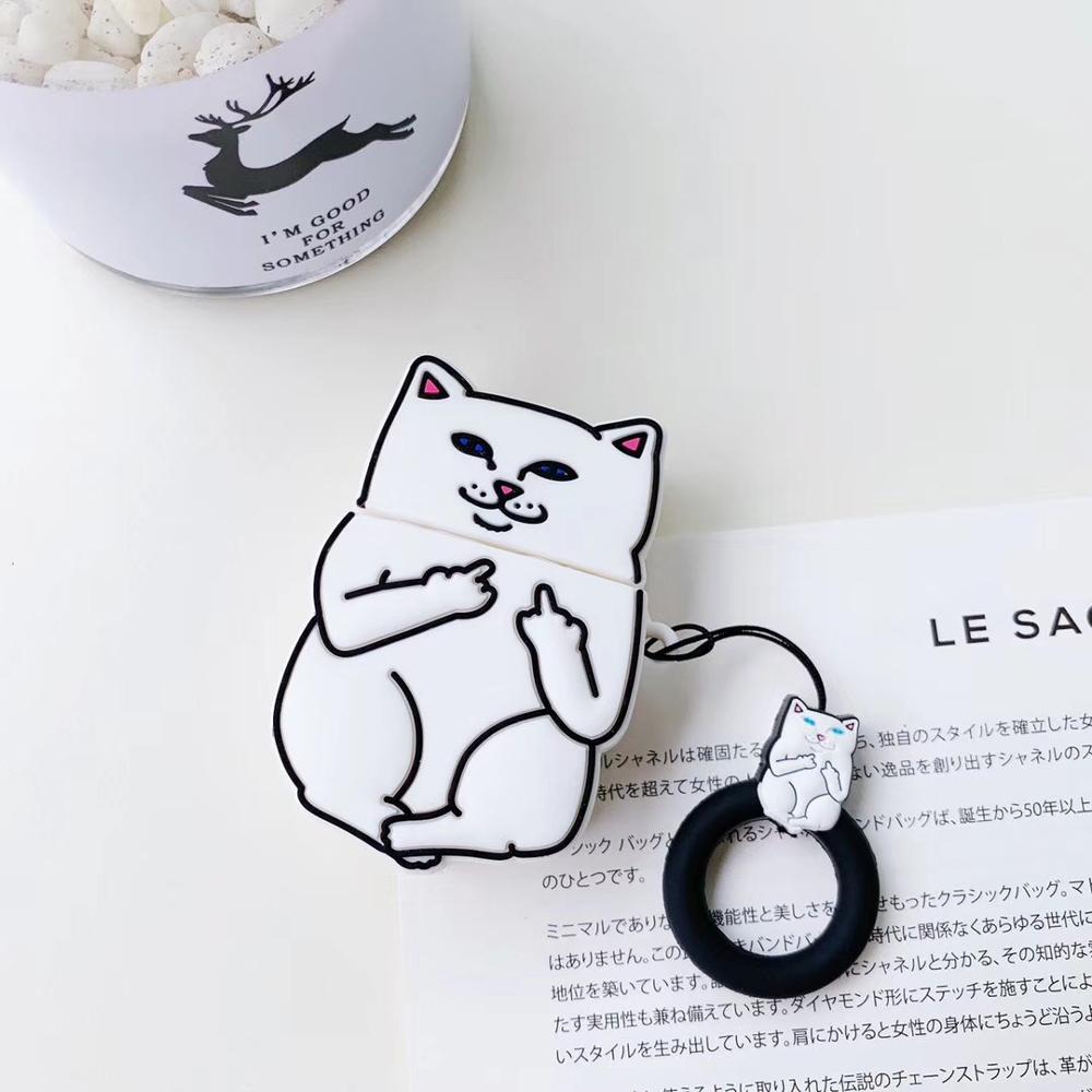 Cartoon Cat AirPods Cover