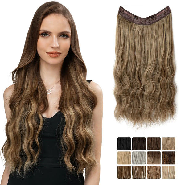 Synthetic Wave Invisible Clip-in Hair Extension