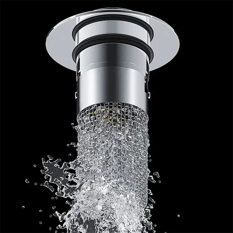 STOMART.CO.UK Stainless Steel Sink Drain Filter Stopper Kitchen Free Text