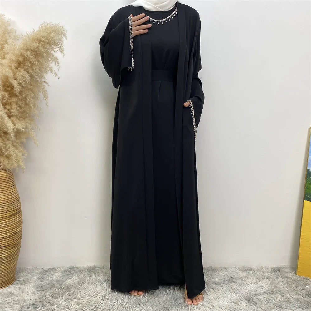Women's Sleeveless Dress and Cardigan Set