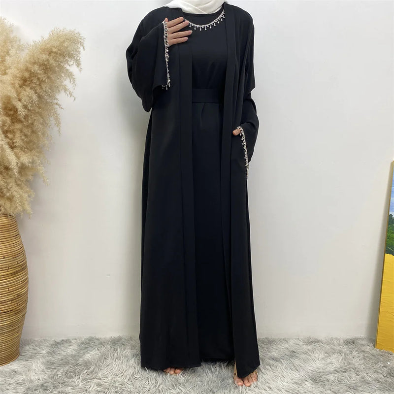 Women's Sleeveless Dress and Cardigan Set