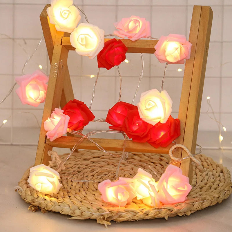 LED Rose Flower Fairy Lights