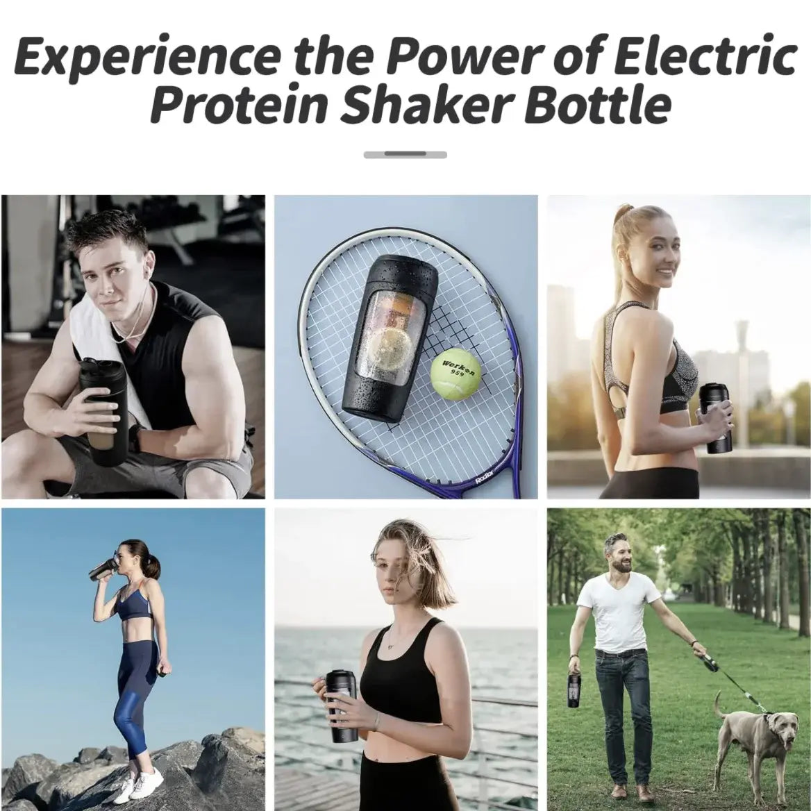 Electric Whey Protein Shaker Bottle