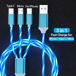 Glowing LED 3-in-1 Charger Cable