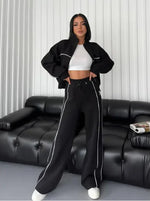 Women's Long Sleeve Cardigan Trousers Set
