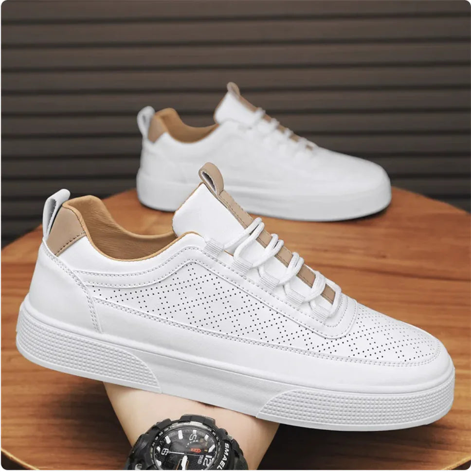 Stylish Thick-Sole Lace-Up Casual Sneakers