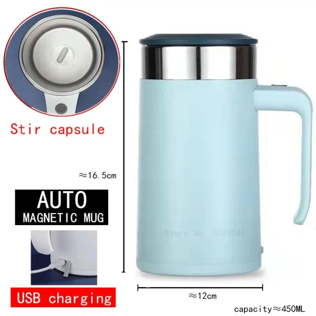 STOMART.CO.UK Automatic Self Stirring Magnetic Mug Kitchen Magnetic Mug Free Text