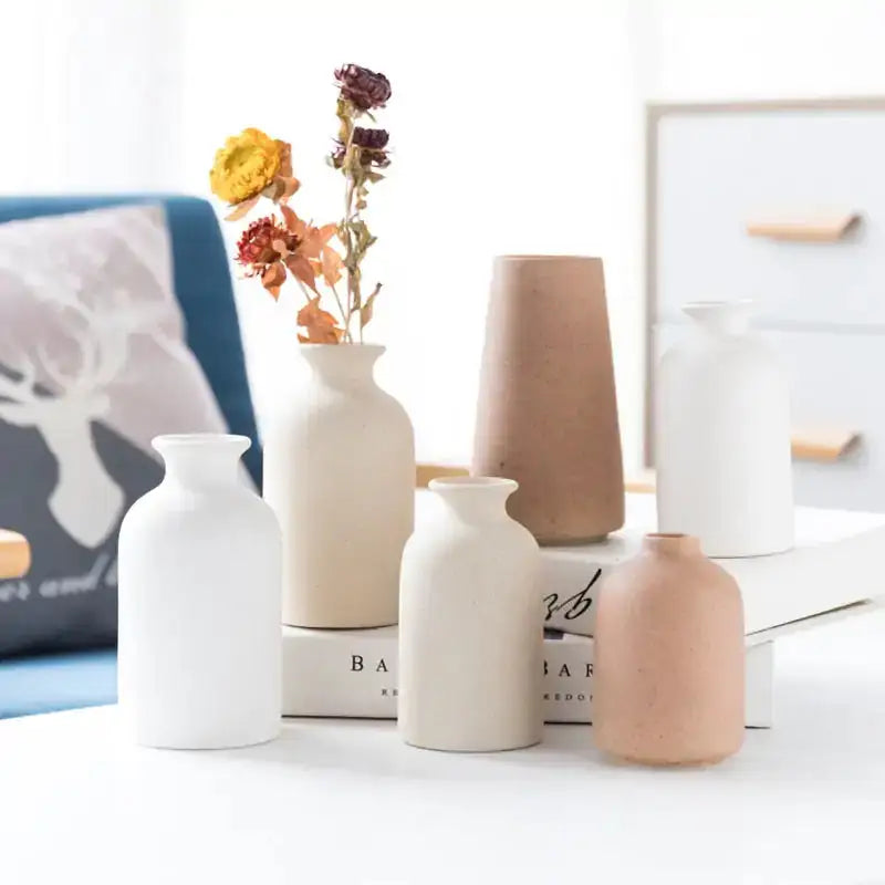 Glazed Ceramic Flower Vases