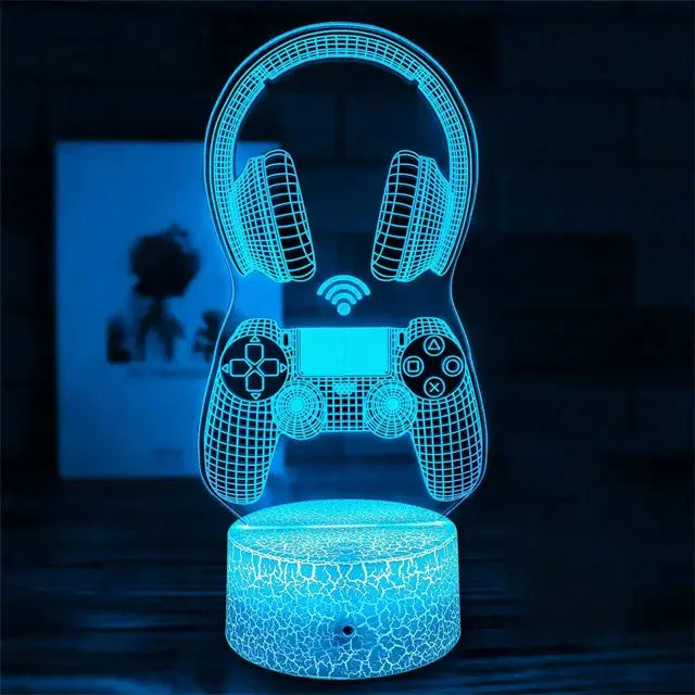 Vibrant 3D LED Lamp for gaming spaces