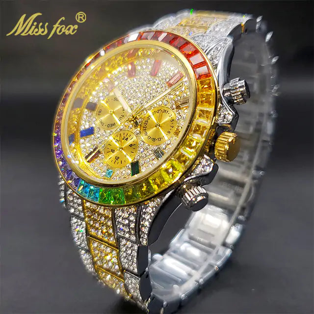 Gold Watch with Bling