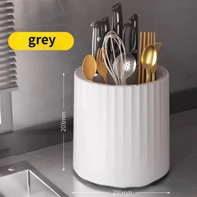 Efficient Flatware Holder with Drain Feature