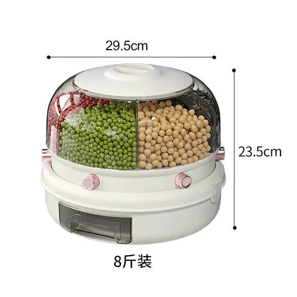 STOMART.CO.UK 360° Rotating Grains Food Dispenser dispenser Kitchen storage Free Text