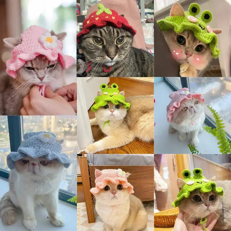 Cute Refined Woven Pet Hat
