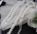 White Pearl Bridal Wedding Belt