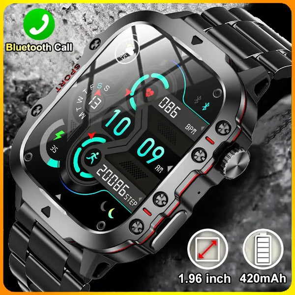 Men's Military Fitness Tracker Smartwatch