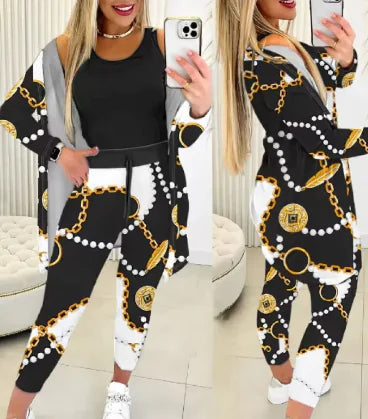 Women's Printed Casual Suit Set