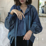 Vintage-Inspired Lantern Sleeve Blouse for Women