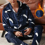 Men's Warm Flannel Pyjamas Set