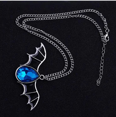 STOMART.CO.UK Vampire Bat Crystal Necklace Bat Necklace Crystal Vampire Bat Necklace Necklace Vampire Bat Necklace Free Text