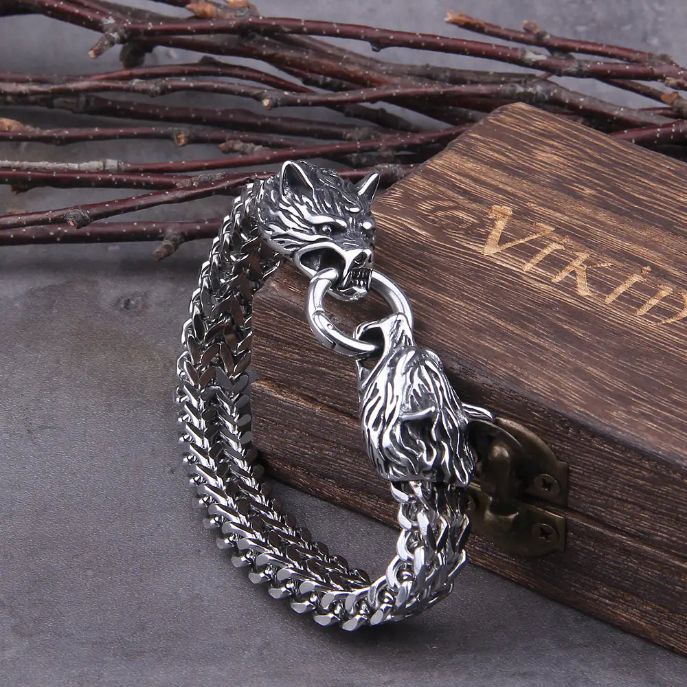 Dragon-Themed Stainless Steel Wristband