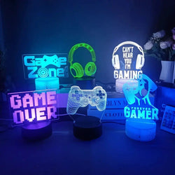 Modern 3D LED Lamp for gamers