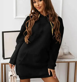 Simple and Chic Women's Solid Color Hoodie