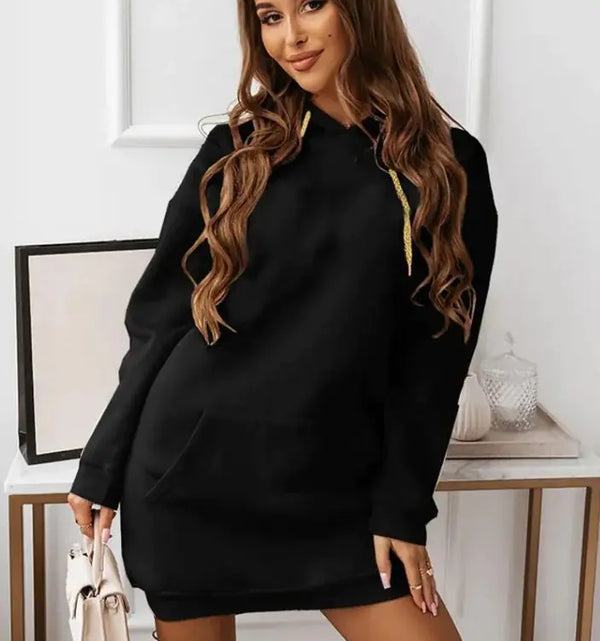 Simple and Chic Women's Solid Color Hoodie