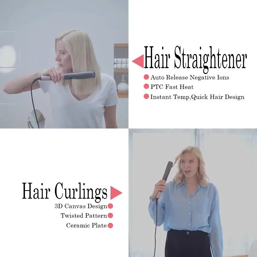 Curler and Flat Iron Combo