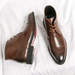 Men’s Premium Red Bottom Ankle Boots