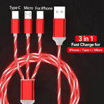 Glowing LED 3-in-1 Charger Cable