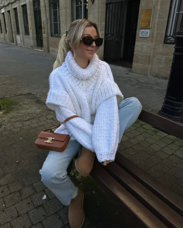 Bold and Cozy: Oversized Camouflage Women Sweatshirt