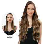 Synthetic Wave Invisible Clip-in Hair Extension