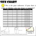 Thick Bottom Graffiti Men's Sneakers Size Chart