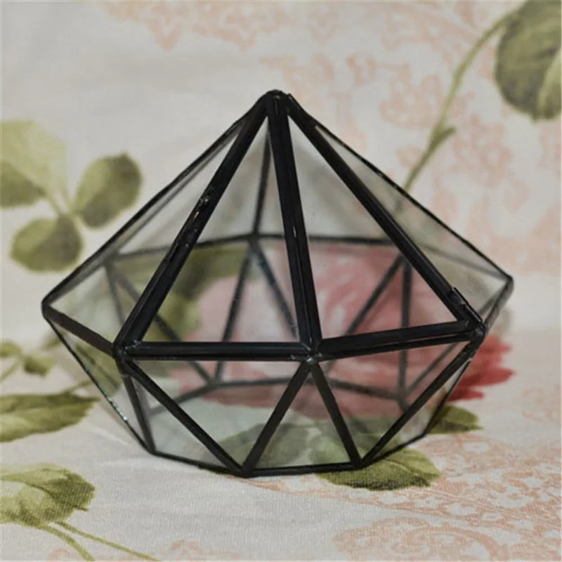 Polygonal Hanging Glass Planter